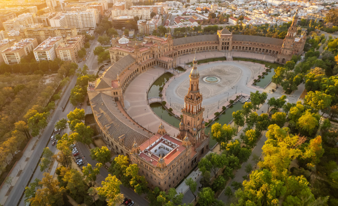 Plaza in Seville, Spain
